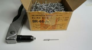 Pop - Riveter Prg402 Vintage Tool; Usm Br - 46aa Blind Rivets 1000