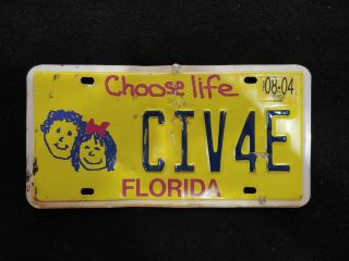 Florida Choose Life License Plate - Poor - Civ4e