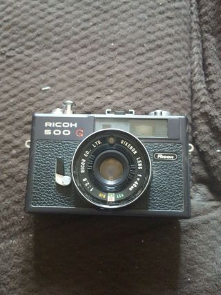 Vintage Ricoh 500g Black 35mm Rangefinder Camera 40mm