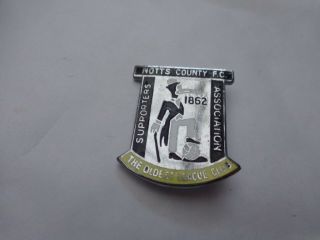 Vintage Notts County Supporters Club Reeves Football Enamel Brooch Pin Badge
