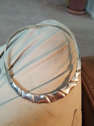 Vintage Taxco Mexico Sterling Silver 925 Solid Choker Necklace