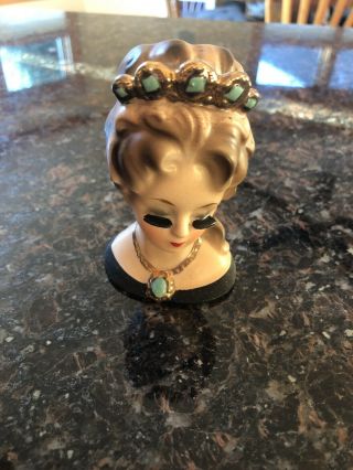 Vintage 1964 Inarco Lady Aileen Head Vase E1755 3.  5 " Ceramic