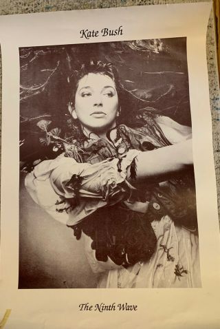 Vintage Kate Bush Ninth Wave Poster.  30 " X 20 ", .  Minor Tear