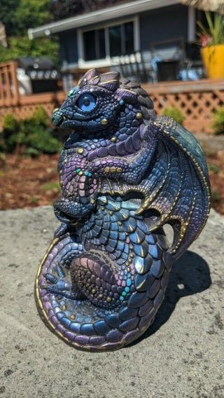 Vintage Windstone Editions Dragon Iridescent Peacock Dragon