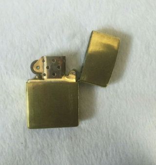 Vintage Brass Zippo Lighter Plain   D100720