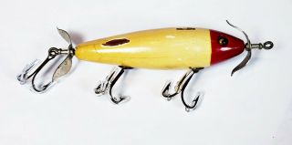 Tough Shakespeare Floating Wooden Minnow Lure R&w Made In Mi C 1930s