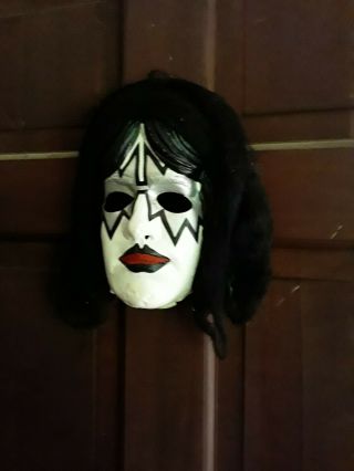 Vintage Kiss 1978 Aucoin Ace Frehley Halloween Mask - Ben Cooper Type Party Worn