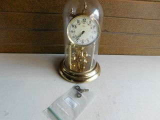 Vintage Kundo Clock Made In Germany With Key.  Does Not Work,  Good