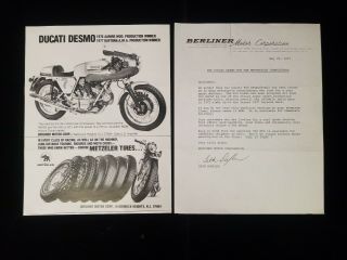 1977 Ducati 900 Sport Brochure Berliner Sport Ss Euromart Meccanica