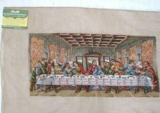 Vintage Bucilla Needlepoint Canvas The Last Supper Japan