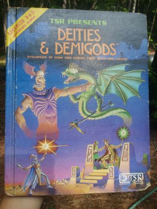 Vtg Advanced D & D Tsr Deities & Demigods 1980 Hc Book - 128 Pg Version