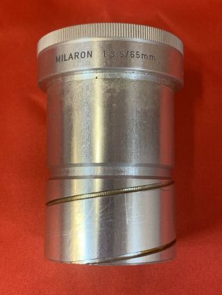 Vintage Leitz Wetzlar Germany MILARON 1:2.  5 / 65mm Projection Lens 2
