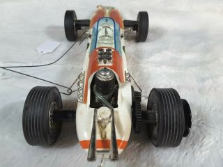 Vintage Cox Indy Tether Car.  049 Yellow Gas Model