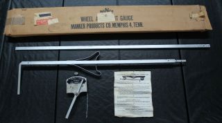 Vintage Manco Wheel Alignment Gage Gauge,  Instructions,  Box (manker Co)