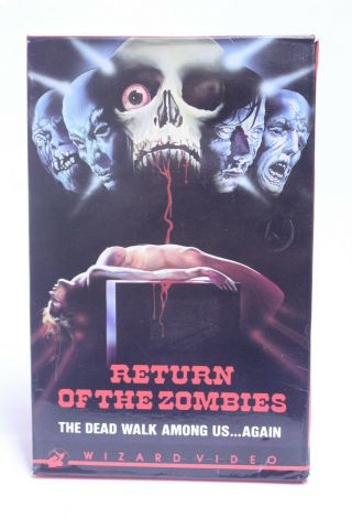 Vintage Return Of The Zombies Video Store Vhs Promo Display Box Only