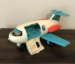 Fisher Price Vintage Airplane Jet 183 Airport 996 Little People 1970 - 1972 Vgc