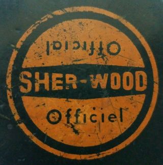Vintage Official Sher - Wood Made In Czechoslovakia Hockey Puck Beat Up Rare Gem