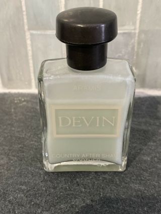 Vintage Devin Country After Shave Soother By Aramis -.  75 Ounce Splash -