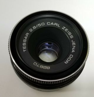 Vintage Carl Zeiss Jena Ddr Tessar T2,  8/50 50mm M42 Lens 1:2.  8/50