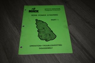 Mack Truck Ross Power Steering Service Training Manuals Part 1 & 2 1976