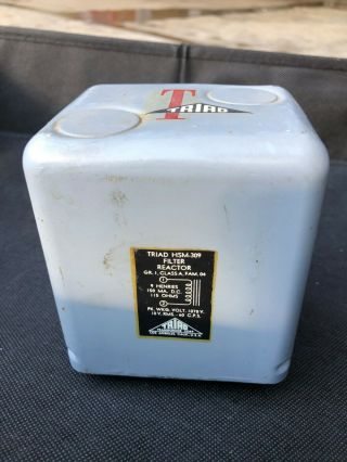 Vintage Triad Hsm - 309 Filter Choke Transformer - 9hr 150ma 115 Ohms