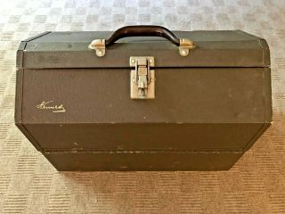 Vintage Large Kennedy 1118 Al 6 Tray Double Fold Out Tackle Box Metal Brown