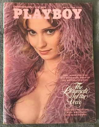 Vintage Playboy June 1974/cyndi Wood Poy Pictorial/nude Wrestling/ Sandy Johnson