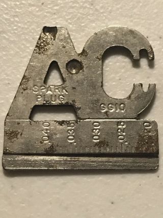 Vintage Ac Delco Spark Plug Gapper Gg10 Automotive Metal Gauge