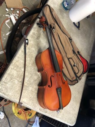 Vintage Masakichi Suzuki 1/8 Cello,  Bow Small - Made In Japan Needs Work