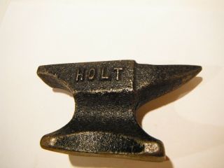 Vintage Small Cast Iron Holt Anvil Hobby Jeweler Blacksmith Salemens Sample