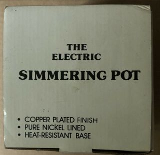 Vintage The Electric Simmering Pot - Copper Plated Potpourri Simmer