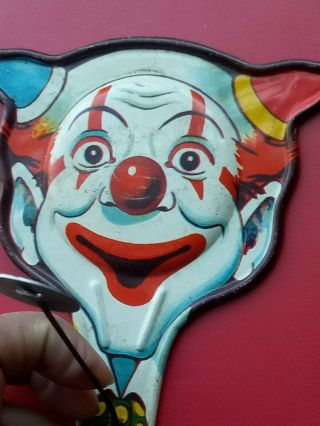 Vintage Devil Clown Clapper US Metal Toy Mfg Co.  Noise Makers Year Halloween 3