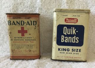 2 Vintage Band Aid Tins 1930’s?