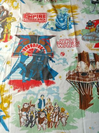 1983 Vintage Star Wars Empire Strikes Back Twin Flat Sheet & Fitted Sheet Set