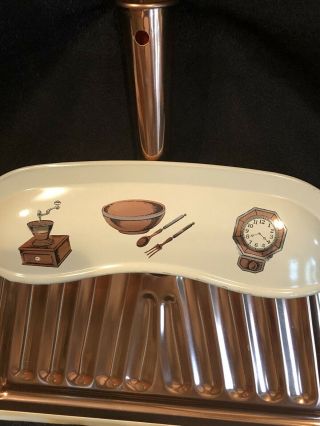 Vintage Mid Century Metal Dust Pan Clock Coffee Grinder 3