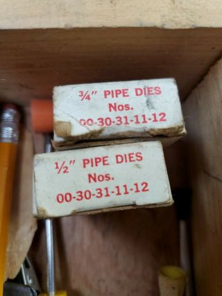 Vintage NOS Toledo Beaver Pipe Threading Dies Ohio 1/2,  3/4 old 3