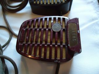 Two Vintage Art Deco era SHURE Crystal Microphones for Tape or Wire Recorders 2