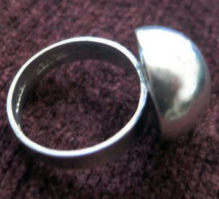 VINTAGE MEXICO STERLING RING by A.  TOBIAS - SIZE 7 1/2 3