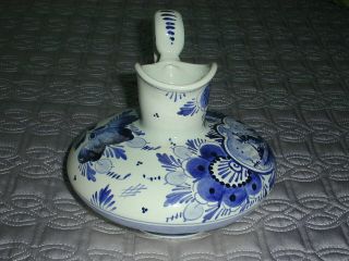 Vintage Delft Blauw blue/white porcelain pitcher hand painted Holland 2