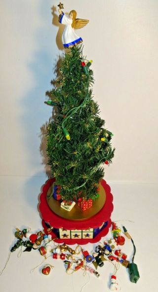 Vintage Avon Christmas Is Coming Advent Revolving Musical Tree Complete