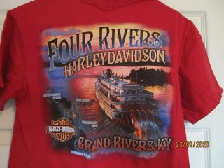 4 Rivers Harley Davidson 100 Cotton T - Shirt,  Size Medium
