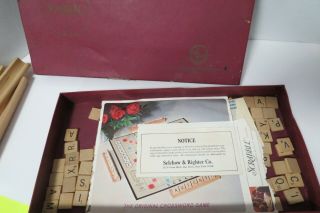 Vintage 1953 Scrabble Crossword Board Game By Selchow & Righter 132 Tiles