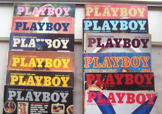 Vintage Playboy Magazines 1977 12 Issues