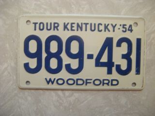 1954 Wheaties Cereal Premium Miniature Metal Bicycle Kentucky License Plate