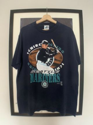 2001 Vintage Ichiro Suzuki Seattle Mariners Mlb T - Shirt Size L