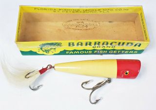 Florida Fishing Tackle Barracuda Brand Blooper Lure Red & White