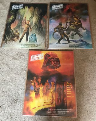 Set Of 3 Empire Strikes Back Posters From Cocacola Vintage 1980