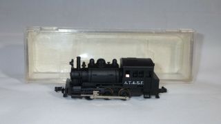 Vintage N Scale Tank Steam Locomotive Engine At&sf 0 - 6 - 0 Train Life Like 7782