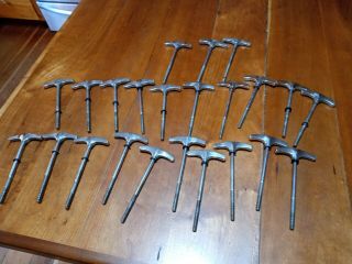 23 Vintage Ludwig Bass Drum T Rods Vgc No Claws