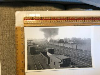 Vintage Photo Boston & Maine Railroad Train Yard Lowell Ma Locos